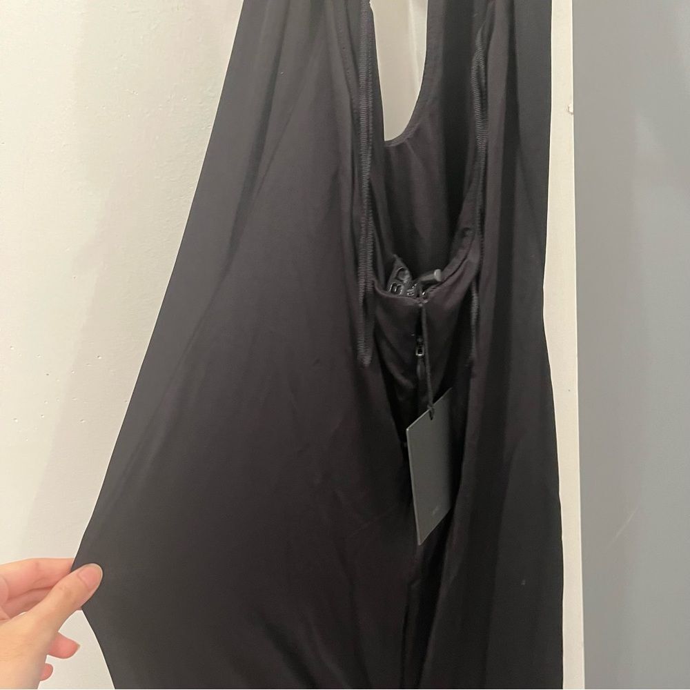 NWT NBD Maxi Dress Black The Sansa Halter Gown V-neck Wedding Guest size XS - Picture 7 of 9